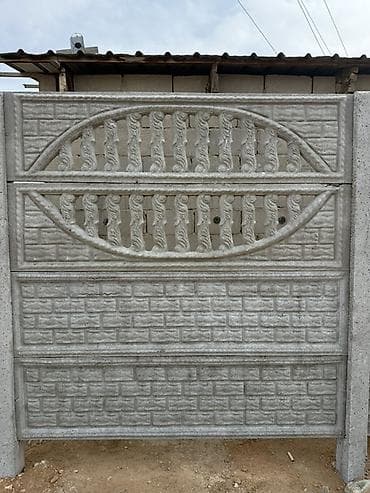 бетонирование двора: Декоративная секция забора из бетона - Материал: армированный бетон — 1