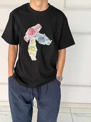 кийим алам: Футболки с принтами, унисекс, свободный крой (oversize). Особенности — 10