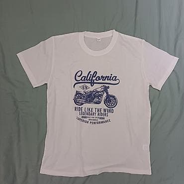 Футболки: Футболка UNIQLO с принтом “California 1976”. - Цвет: светло-бежевый — 4