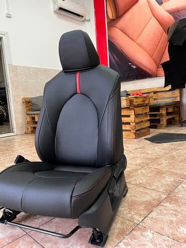 чихол сидения: Чехлы Экокожа, С подушкой, цвет - Черный, Mercedes-Benz, Новый, Самовывоз — 1