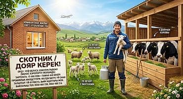 Требуется Скотник, Оплата: Ежемесячно, Питание