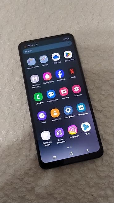 айни 201: Samsung Galaxy A21S, Б/у, 64 ГБ, цвет - Синий, 2 SIM — 1
