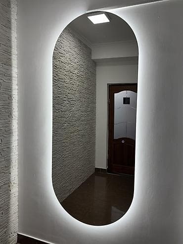 зеркало: Зеркало с LED‑подсветкой, овально-прямоугольной формы (скруглённые — 1