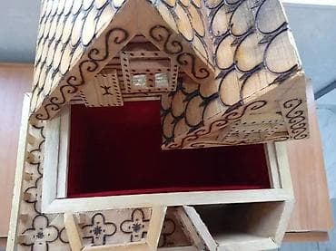 Часы для дома: Дом-шкатулка. Очень красивый,большой, ручная работа — 3