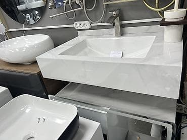 Кухонные принадлежности: Раковина для ванной, Квадрат форма, Материал: Искусственный камень — 2
