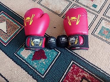 кожанные шорты: Боксерские перчатки Venum + бинты - Модель: тренировочные перчатки с — 1