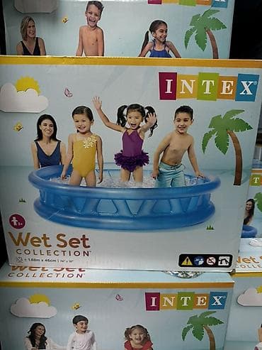 Надувной детский бассейн Intex Wet Set Collection. - Форма: круглый - at lalafo.kg Надувной детский бассейн Intex Wet Set Collection. - Форма: круглый -
