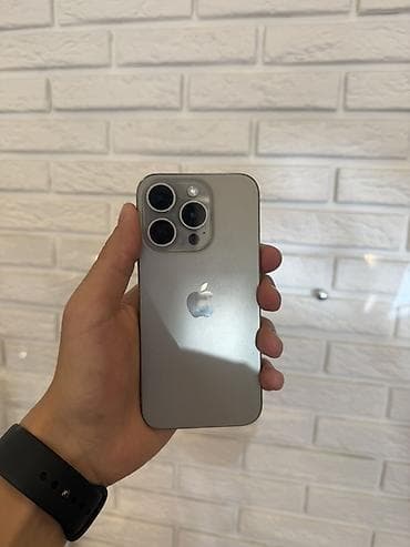 aifon 14 pro: IPhone 15 Pro, Б/у, 128 ГБ, Natural Titanium, Чехол, 81 % — 1