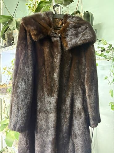 платья из панбархата на шифоне для полных: Шуба, Норка, Длинная модель, Китай, С капюшоном, L — 4