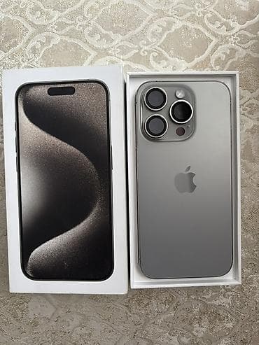 IPhone 15 Pro, Natural Titanium, Коробка