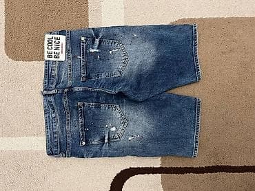bootcut jeans: Мужские шорты, Б/у, цвет - Синий, Бесплатная доставка — 2