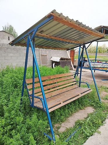 Үй жана бакча үчүн баардык: Бакча селкинчеги Металл, Жөлөнгүчү менен, Чатыры менен — 2