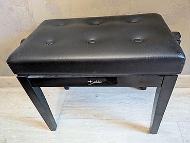 банкетка для пианино: Банкетка, Б/у, Без полок, Самовывоз, Платная доставка, цвет - Черный — 1