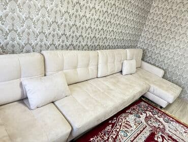 Угловой диван, C подушками, Трехместный