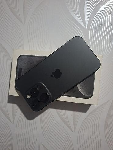 IPhone 15 Pro, Б/у, 128 ГБ, Black Titanium, Коробка, 77 %