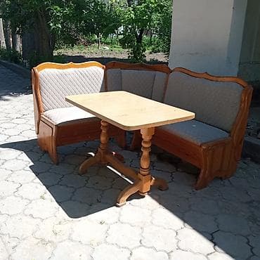 мебель спальни кровати: Кухонный мягкий уголок, Дерево — 6