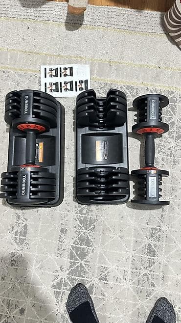 Регулируемые гантели с быстротой выбора веса - Тип: набор из 2 at lalafo.kg Регулируемые гантели с быстротой выбора веса - Тип: набор из 2