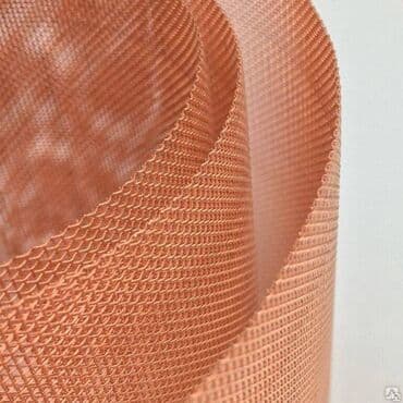 Сетка медная ячейка 50х50 мм, D= 0,1-0,5 мм, Раскрой: 1хрулон, Тип