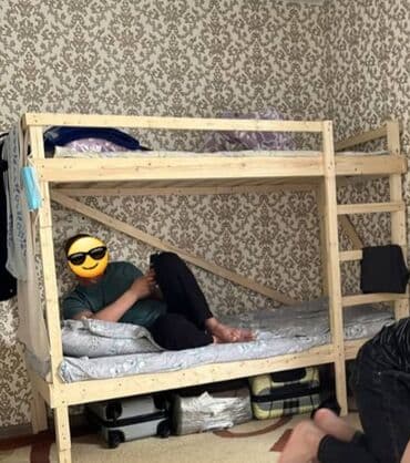 купить в бишкеке двухъярусную кровать для взрослых: Мебель на заказ, Спальня, Кровать — 5