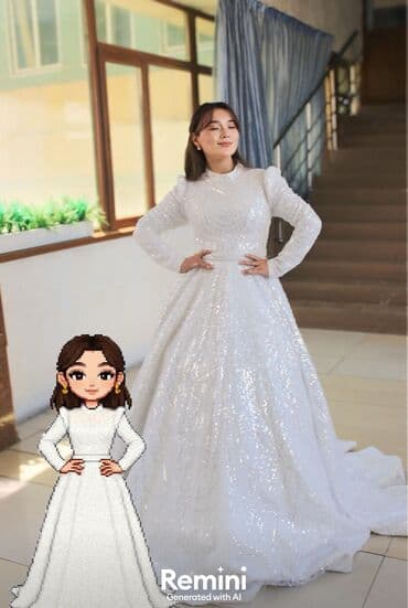 свадебное платье в стиле прованс: Свадебное платье, Со шлейфом, Атлас, Пышное, Кружево, Б/у — 31