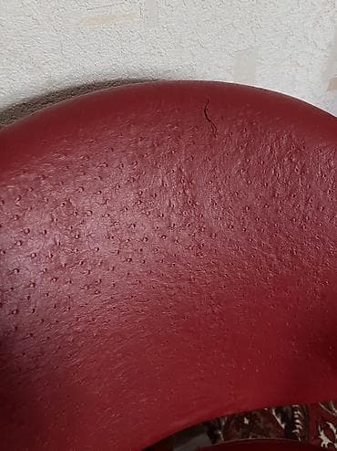 буу мебели: Парикмахерское кресло с гидравлическим подъемником. - Обивка: красная — 5