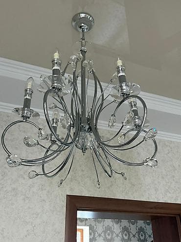 мебель бишкек табылга: Люстра потолочная с хрустальными подвесками — 1