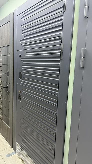 кованые: Двери для домов и квартир, Металлическая, Со стеклом, цвет - Серый — 4