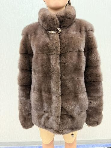 куртка норка: Шуба, Норка, По колено, Трансформер, XL — 5