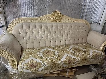 столы пуфики: Комплект мягкой мебели, цвет - Бежевый — 3