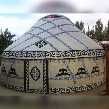 палатка туристическая: Боз үйлөрдү ижаралоо, Каркасы Жыгач, 100 баштан көп, Казан, Идиш-аяк, Полу менен — 2