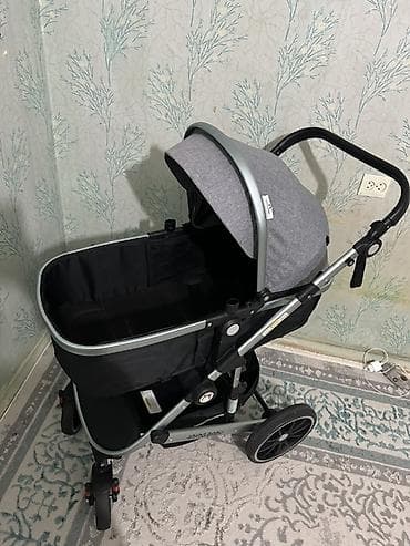 Коляски: Коляска, Другой бренд, цвет - Серебристый, Б/у — 5