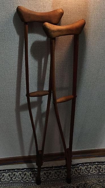 костыли неман: Деревянные подмышечные костыли (пара) - Материал: массив дерева — 4