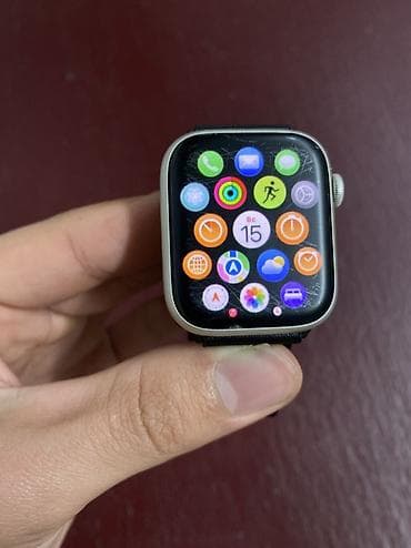 Apple Watch: Apple Watch Series (алюминиевый корпус, цвет серебристый). Сенсорный — 1