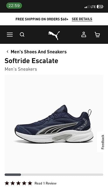 Жеке буюмдар: Эркектердин кроссовкасы, 40, Puma, Жаңы, түсү - Көк — 2