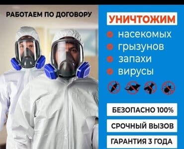 Дезинфекциялоо, дезинсекциялоо, | Канталалар, Бүргөлөр, Таракандар, | Транспорт, Офистер, Батирлер