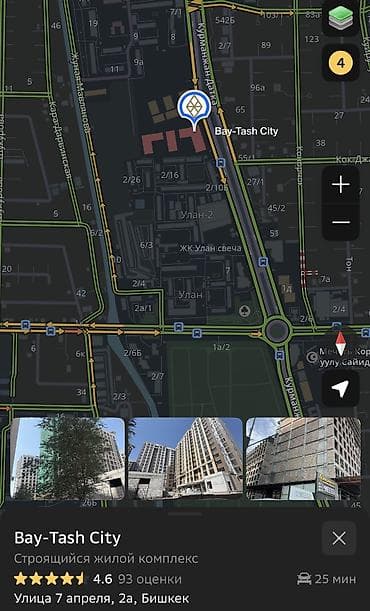байташ таувер: 1 комната, 64 м², Ботанический сад Элитка, 5 этаж, ПСО (под самоотделку) — 6