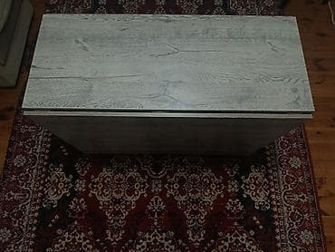 dinner table: Складной походный стол, Б/у, ЛДСП, цвет - Серый — 4