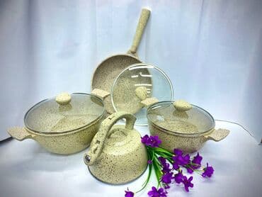 набор кухонных ножей: Набор антипригарное покрытие по акции ! В набор входит Казан — 1