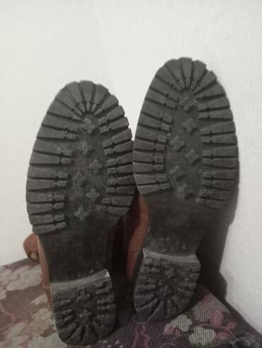 обувь для охоты: Женские высокие сапоги, коричневые, комбинированные материалы: - Низ и — 4