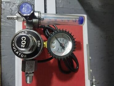 Автосервисное оборудование: Редуктор CO2 с ротаметром (flow meter) и манометром высокого давления — 2