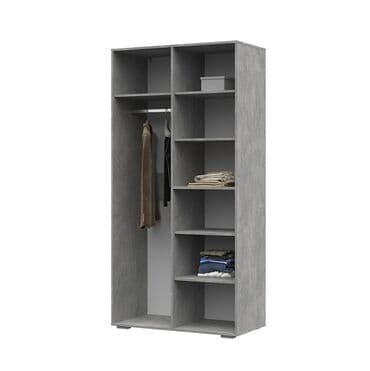 шыфонеры: Денвер ШК 01 - Шкаф, Белый/Ателье светлый, Стендмебель Дизайн шкафа — 3