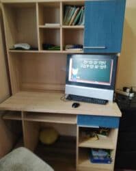 навесной шкаф в ванную: Шкаф для одежды, Б/у, Прямой, Дерево — 2