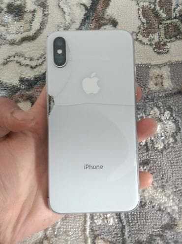 IPhone X, 256 ГБ, Серебристый, Зарядное устройство, 100 % at lalafo.kg IPhone X, 256 ГБ, Серебристый, Зарядное устройство, 100 %