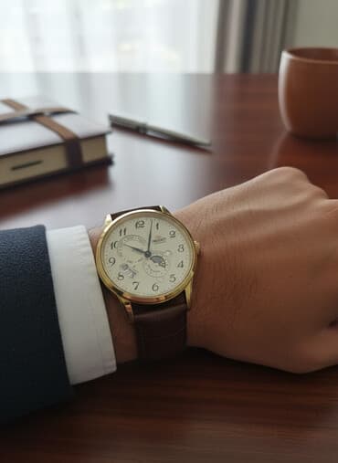 часы показывающие время намаза: Классические часы часы, Orient, Япония, Президентские, Оригинал, Водонепроницаемые, Унисекс, Новый — 1