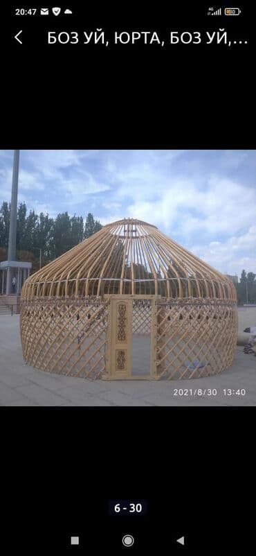 продам юрту бу: Боз үйлөрдү ижаралоо, Каркасы Жыгач, 75 баш, Полу менен, Идиш-аяк — 20