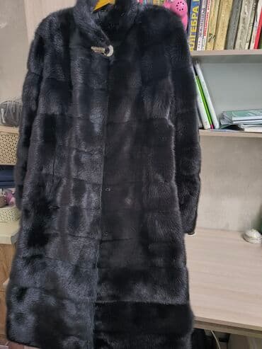Норковая шуба, цвет /черный размер 50-52 трансформер, поперечка мех