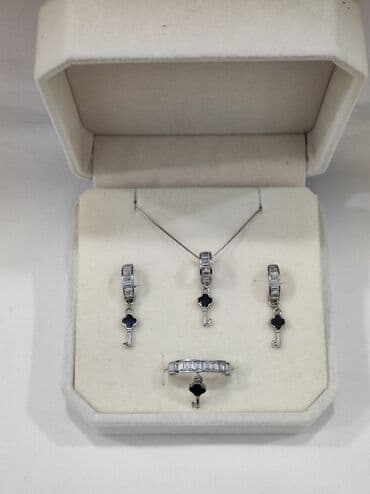 набор пандора: Серебряный Набор+ Цепочка Дизайн под Ванклиф Серебро 925 пробы — 2