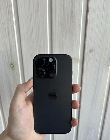 iphone 11: IPhone 16 Pro, Б/у, 128 ГБ, Black Titanium, Коробка, 90 % — 2