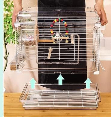 куплю канарейку: Прозрачная клетка для мелких и средних декоративных птиц (волнистые — 3