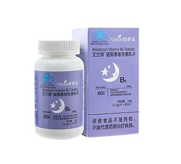 Витамины и БАДы: Мелатонин + Витамин B6 Nilrich — таблетки для поддержания нормального — 1